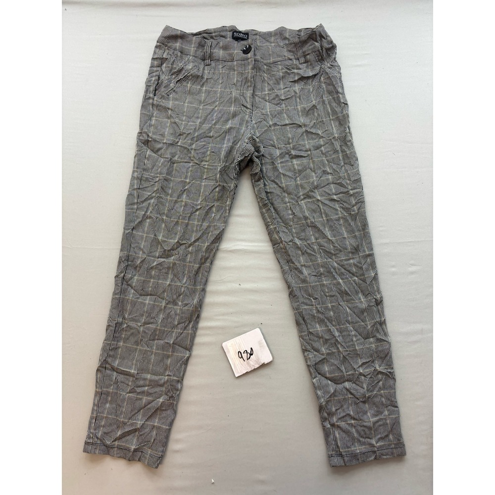 SOHO Apparel LTD Womens Gray Glen Plaid Tapered Dress Pants Size 14